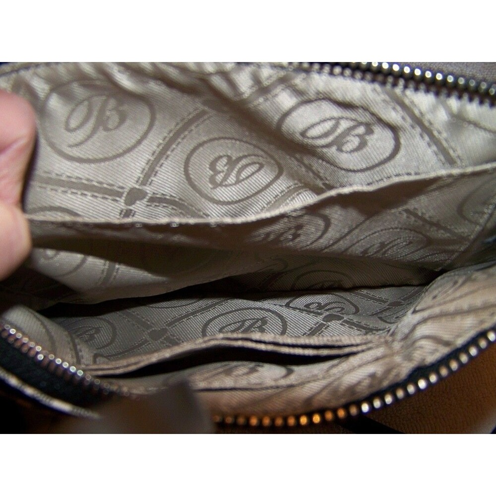 Brighton Initial “A” Crossbody Bag Convertible Purse Black White Blue Monogram - Picture 5 of 6